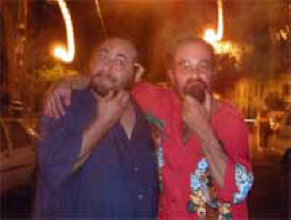 Roma 2004 - Io e Bob Brozman durante il tour italiano
