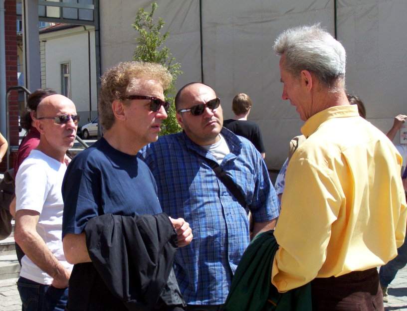 Io con Doug Mac Leoud e Papa Jorge a Pilzen per il 1st WRA InterContinental resophonic festival